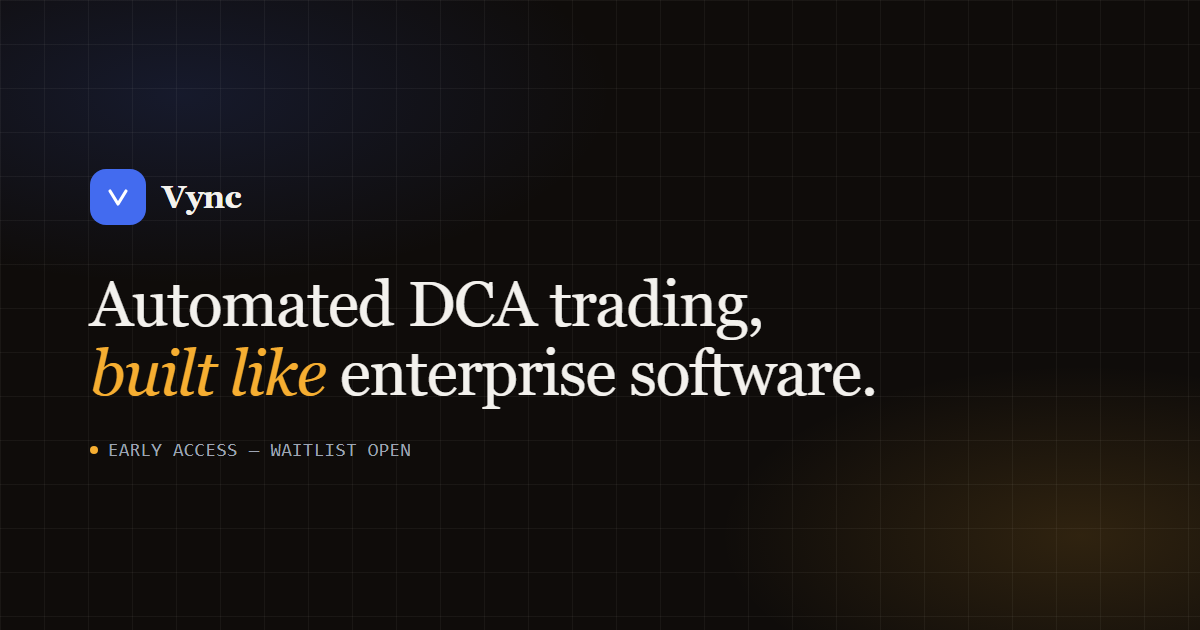 Vinic Bot Vync — Automated DCA trading for Binance